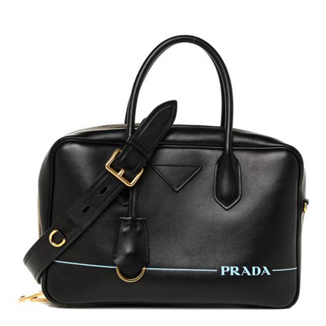 PRADA City Calf Mirage Bauletto Black 